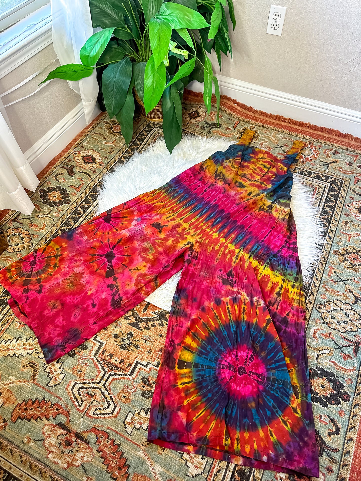 MILA TIE DYE OVERALLS