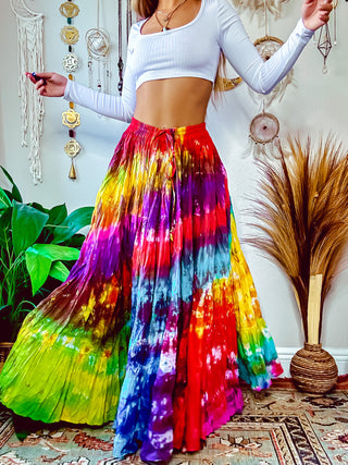 TIE DYE TIERED SKIRT