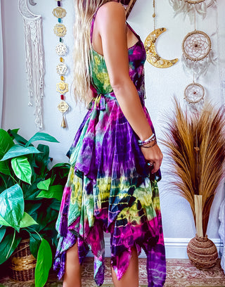 ADELINA PIXIE DRESS - GREEN • PINK • PURPLE • YELLOW