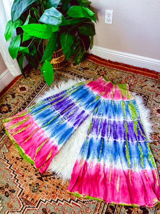 STELLA WIDE LEG PANTS • GREEN • PINK • BLUE • PURPLE