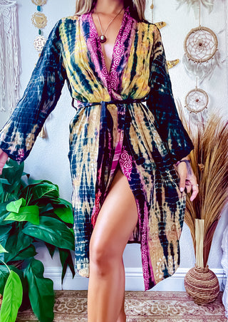 OOAK TIE DYE PATCHWORK KIMONO