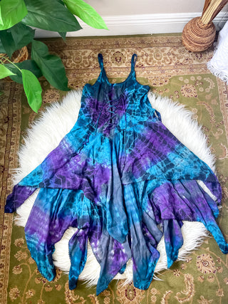 ADELINA PIXIE DRESS - BLUE • PURPLE • GREY