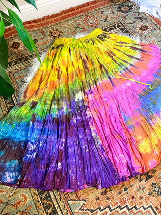 TIE DYE TIERED SKIRT