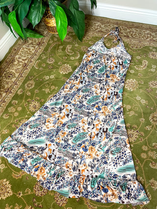 FLORAL HALTER DRESS