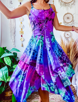 ADELINA PIXIE DRESS - PINK • BLUE • PURPLE • GREEN
