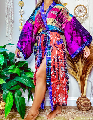 OOAK TIE DYE PATCHWORK KIMONO