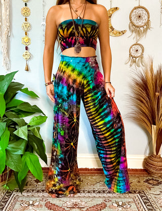 NOVA WIDE LEG TROUSERS - BLACK