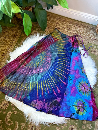 PATCHWORK TIE DYE SKIRT