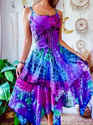 ADELINA PIXIE DRESS - PINK • BLUE • PURPLE • GREEN