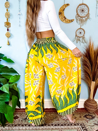 RECYCLED SILK HAREM TROUSERS