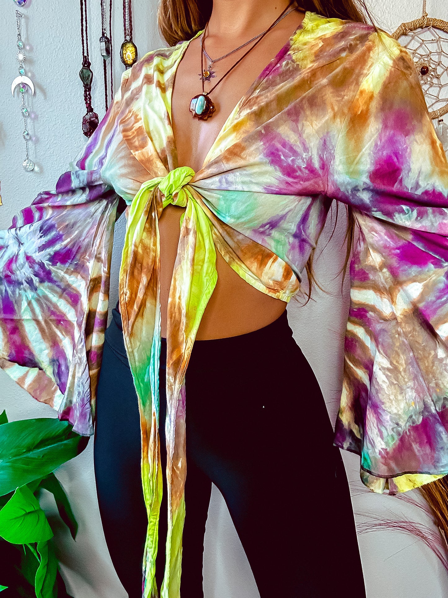 TIE DYE BELL SLEEVE TOP