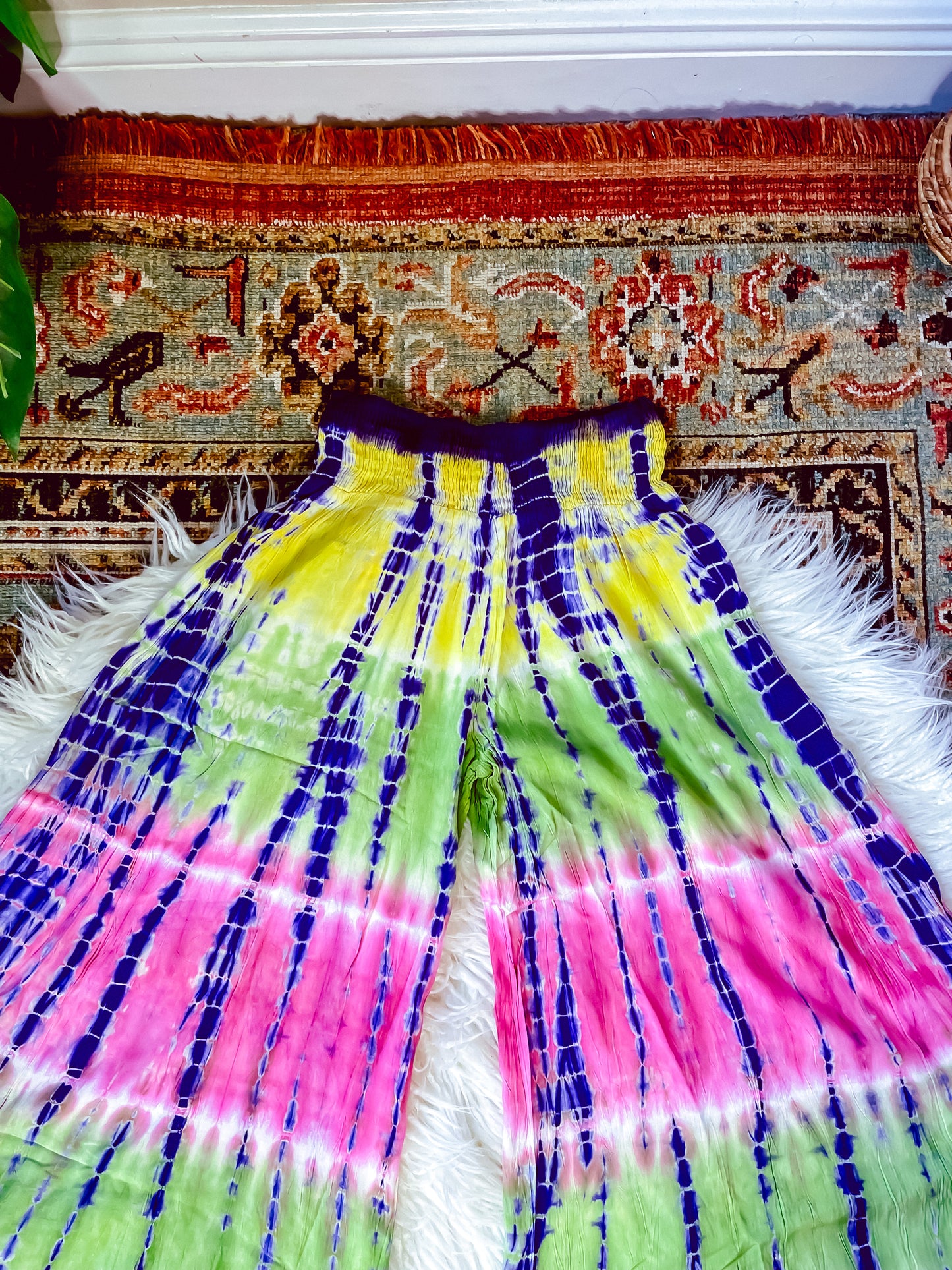 STELLA WIDE LEG PANTS • YELLOW • PURPLE • PINK • GREEN