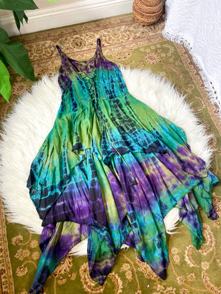 ADELINA PIXIE DRESS • GREEN • BLUE • PURPLE • YELLOW