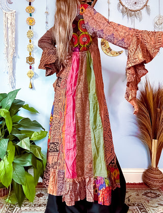 TILY PATCHWORK DUSTER - EARTH