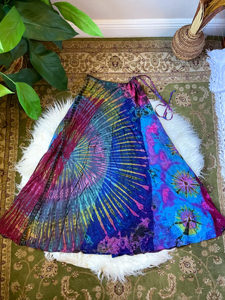 PATCHWORK TIE DYE SKIRT