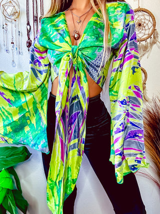 SILK BELL SLEEVE TOP