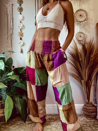PATCHWORK HAREM PANTS