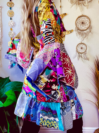FLORA PATCHWORK CARDIGAN TUNIC / KIMONO