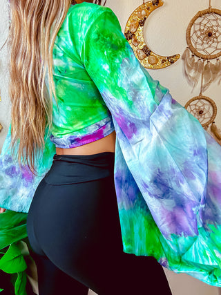 TIE DYE BELL SLEEVE TOP