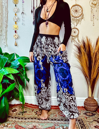XENA HAREM TROUSERS - BLUE