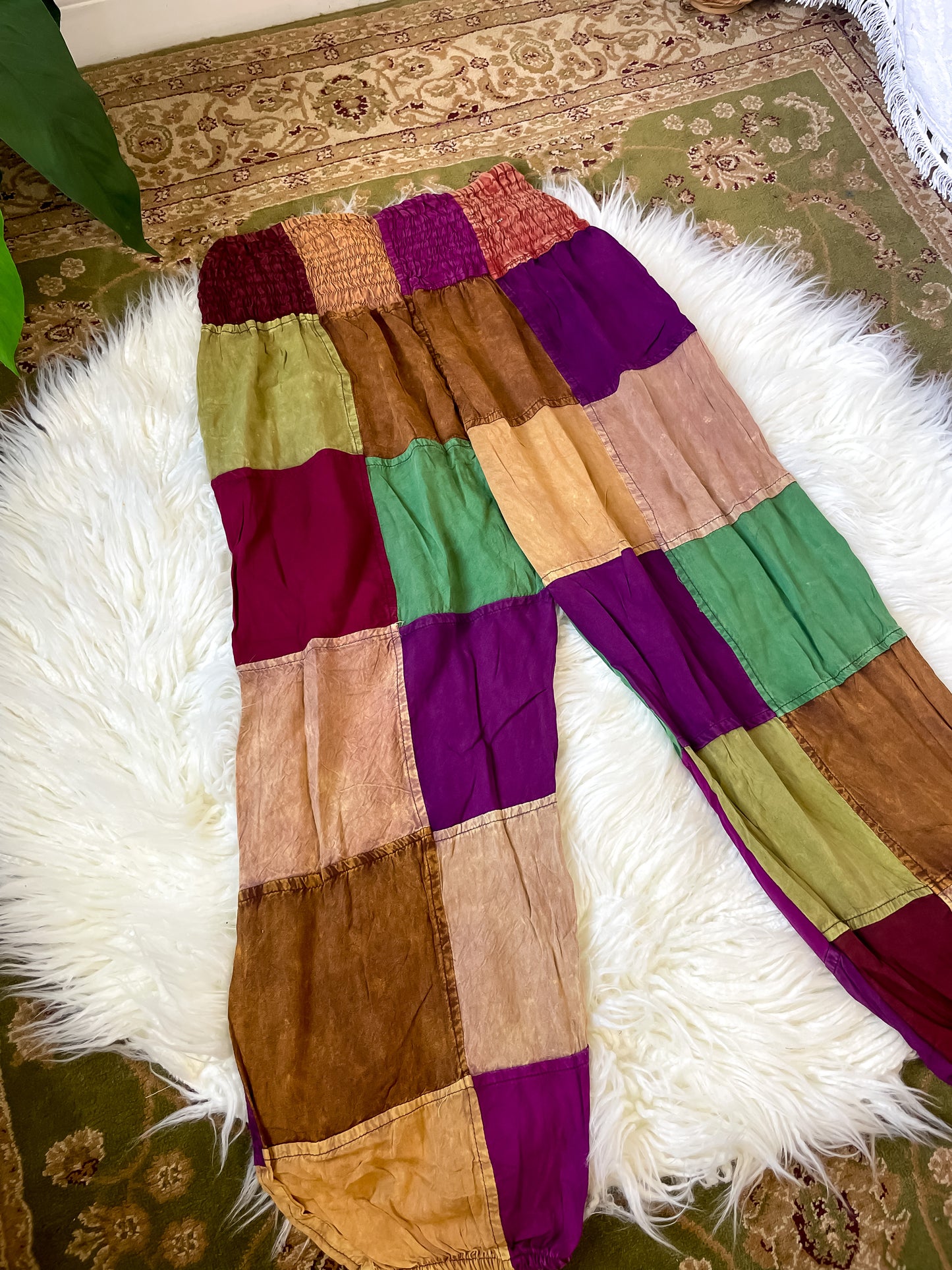 PATCHWORK HAREM PANTS