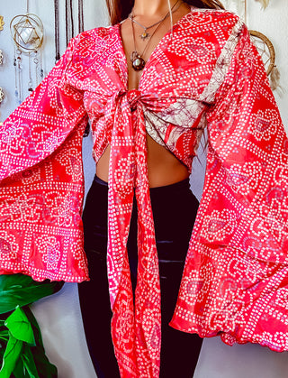 SILK BELL SLEEVE TOP