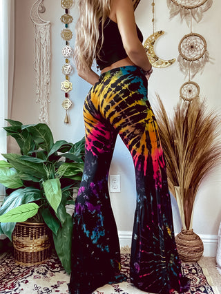NALIE SPLIT LEG BELL BOTTOMS - BLACK