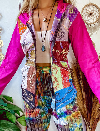 KAIA EMBROIDERED ZIP UP