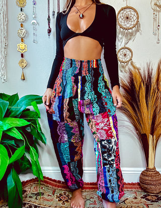 KORA SMOCKED HAREM TROUSERS