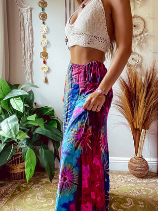 PATCHWORK TIE DYE SKIRT