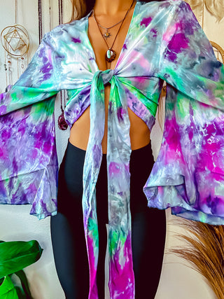 TIE DYE BELL SLEEVE TOP