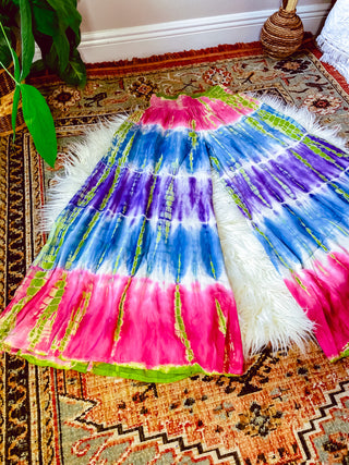 STELLA WIDE LEG PANTS • GREEN • PINK • BLUE • PURPLE