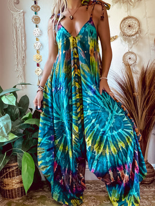 BLUE UNDERTONE TIE DYE JUMPSUIT