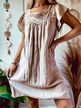 EMBROIDERED DRESS