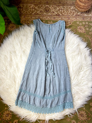 GREY EMBROIDERED DRESS