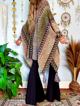 MADISON CROCHET SHAWL - TAN