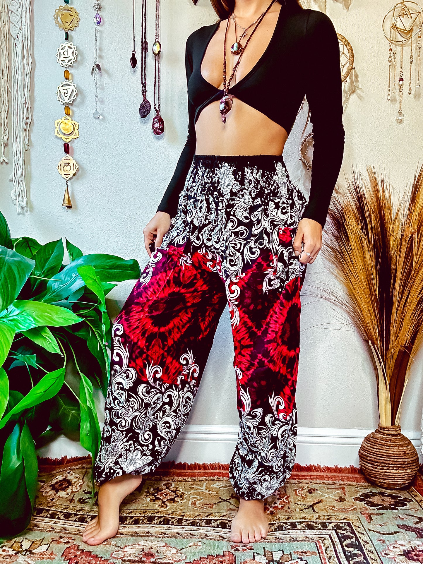 XENA HAREM TROUSERS - RED