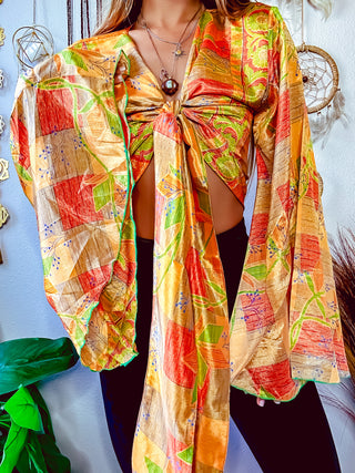 SILK BELL SLEEVE TOP