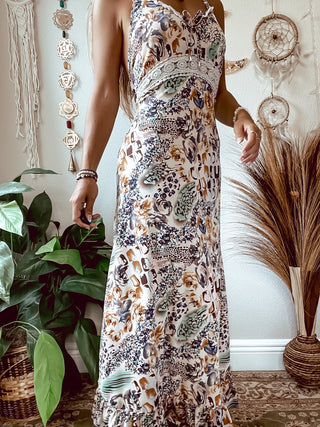 FLORAL HALTER DRESS