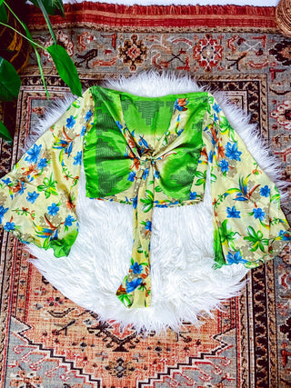 SILK BELL SLEEVE TOP