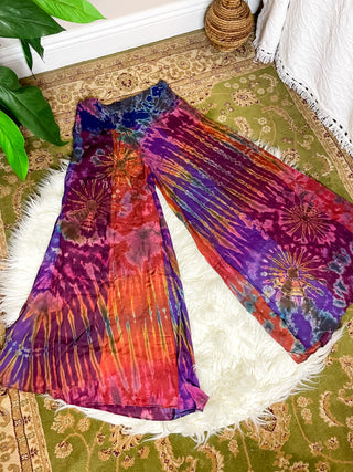 MARGOT TIE DYE PATCHWORK TROUSERS
