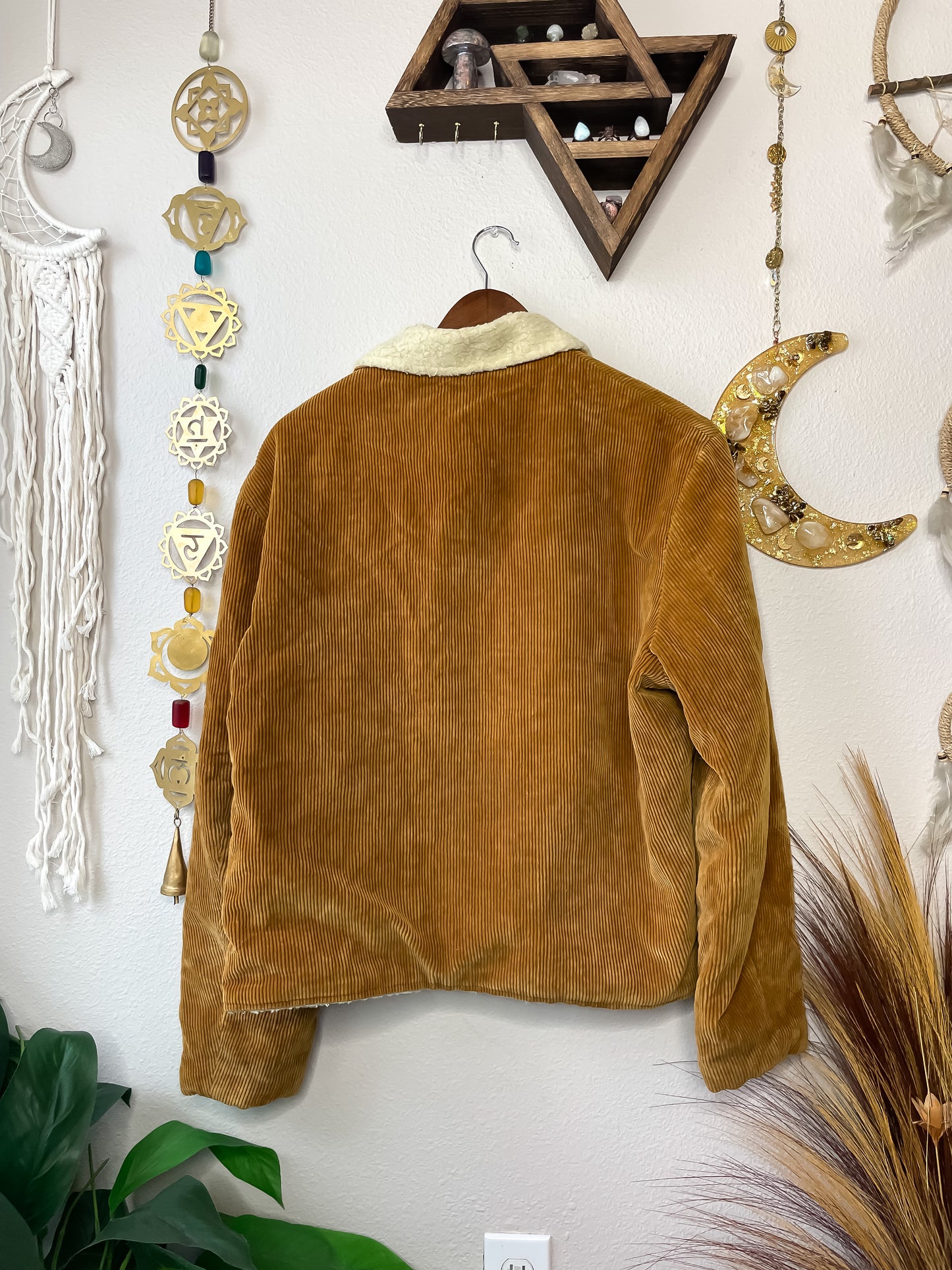 Vintage Distressed Sherpa Lined Corduroy Jacket