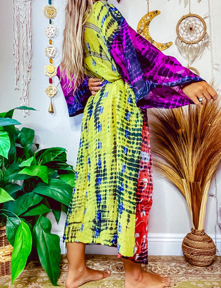 OOAK TIE DYE PATCHWORK KIMONO