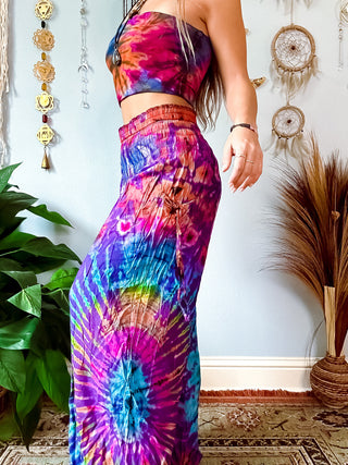 NOVA WIDE LEG TROUSERS - PURPLE
