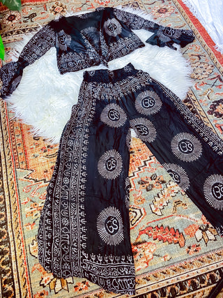 ONYX SPLIT LEG PANTS SET