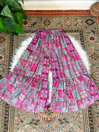 TIERED WIDE LEG PANTS