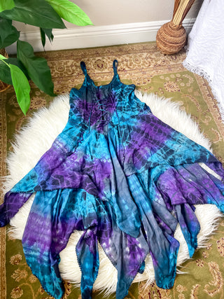 ADELINA PIXIE DRESS - BLUE • PURPLE • GREY