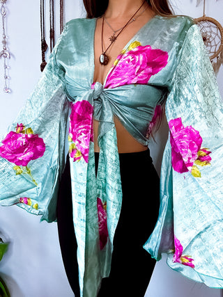 SILK BELL SLEEVE TOP
