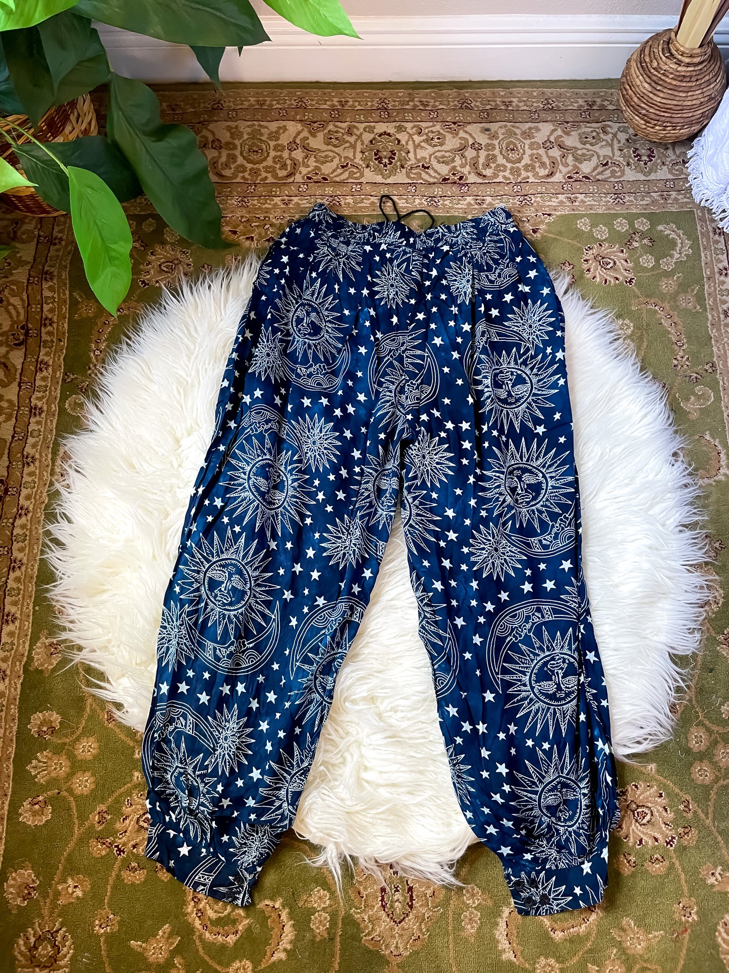 CELESTE HAREM TROUSERS - BLUE