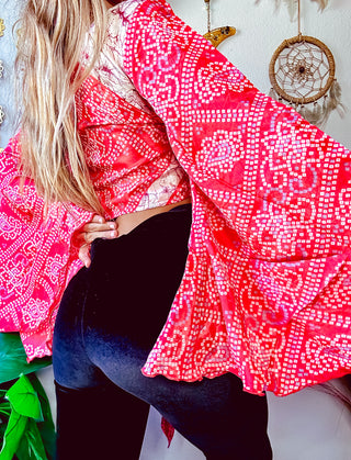 SILK BELL SLEEVE TOP